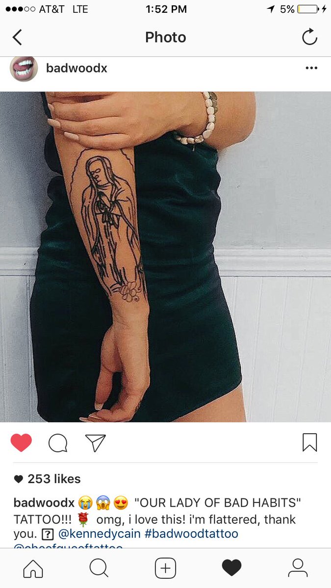kenken_cain's tweet photo. When @badwoodx post your tattoo on instagram 😭❤️️🙏🏼🤘🏼 screaming #blastedbybadwood #represent https://t.co/Jn7m6uj5gG