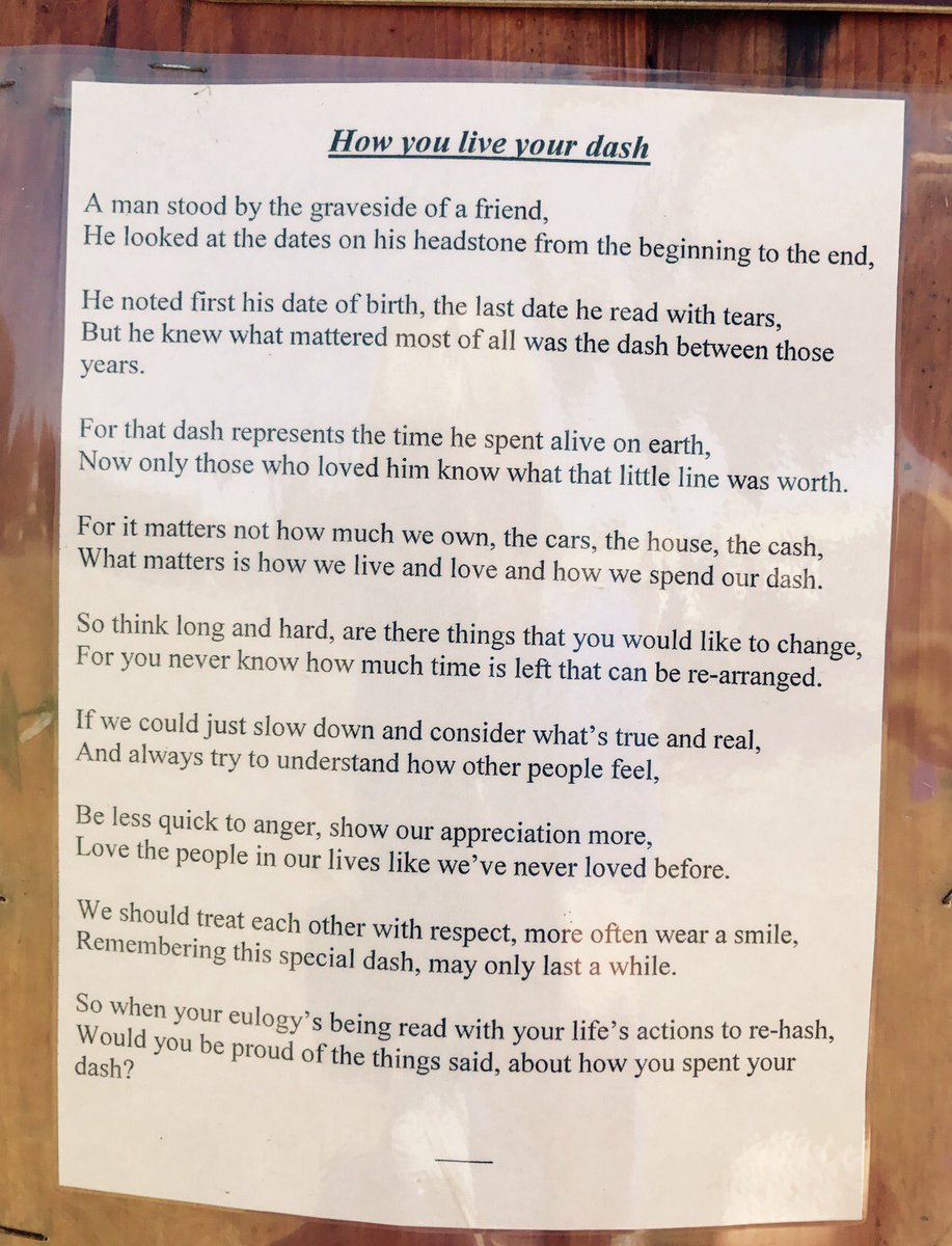 TerriIrwin's tweet photo. Thought provoking words recorded at the Legerwood Memorial in Tasmania. How are you living your dash? https://t.co/yYh1IH7ZPY