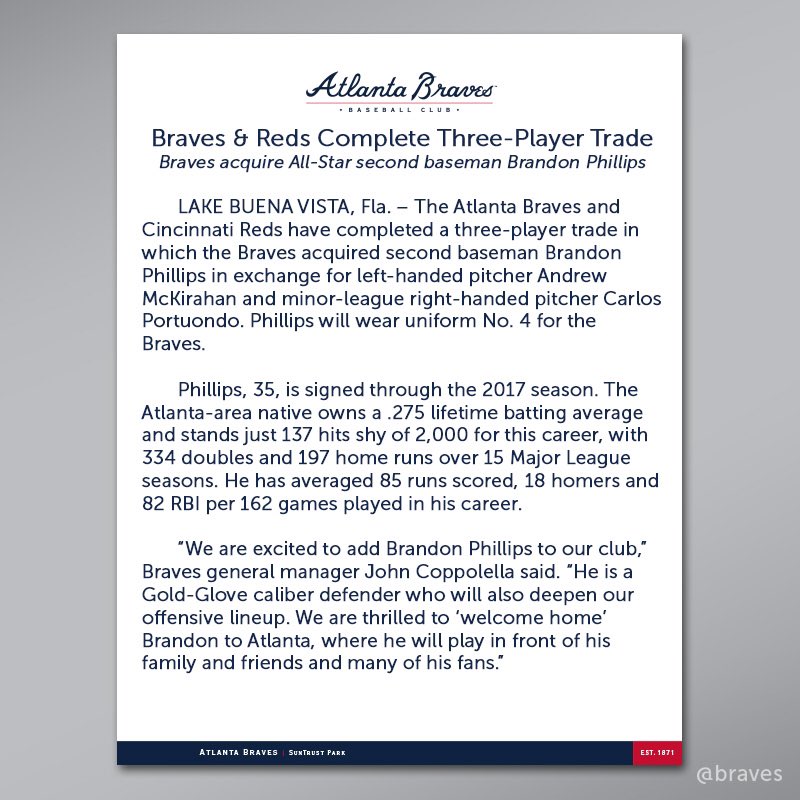 Atlanta Braves tweet media