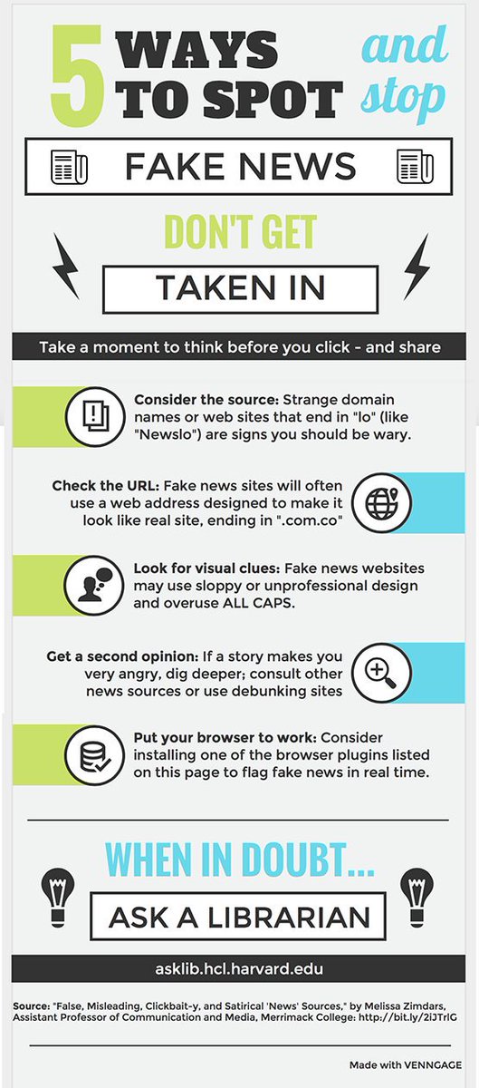 From <a href="/HarvardLibrary/">Harvard Library</a>, learn how to spot fake news and connect with reputable resources to find credible information hvrd.me/Lmr2308VHR1