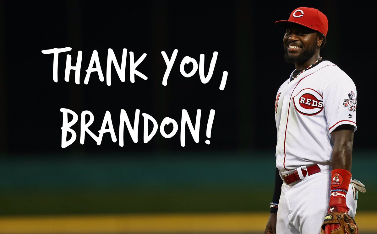 Thank you, Brandon, for everything you've done for Reds Country on and off the field. We wish you and your family all the best in Atlanta.