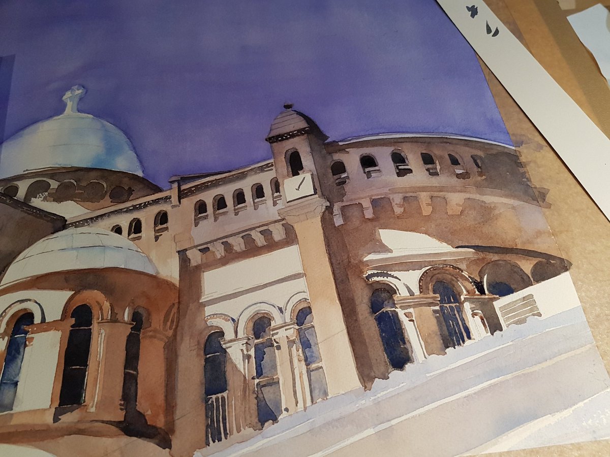 aquaagnes's tweet photo. Part of a bigger painting. Taking my time #watercolor #fullsheet #pennedagenais #france https://t.co/hMtOU0pSP7