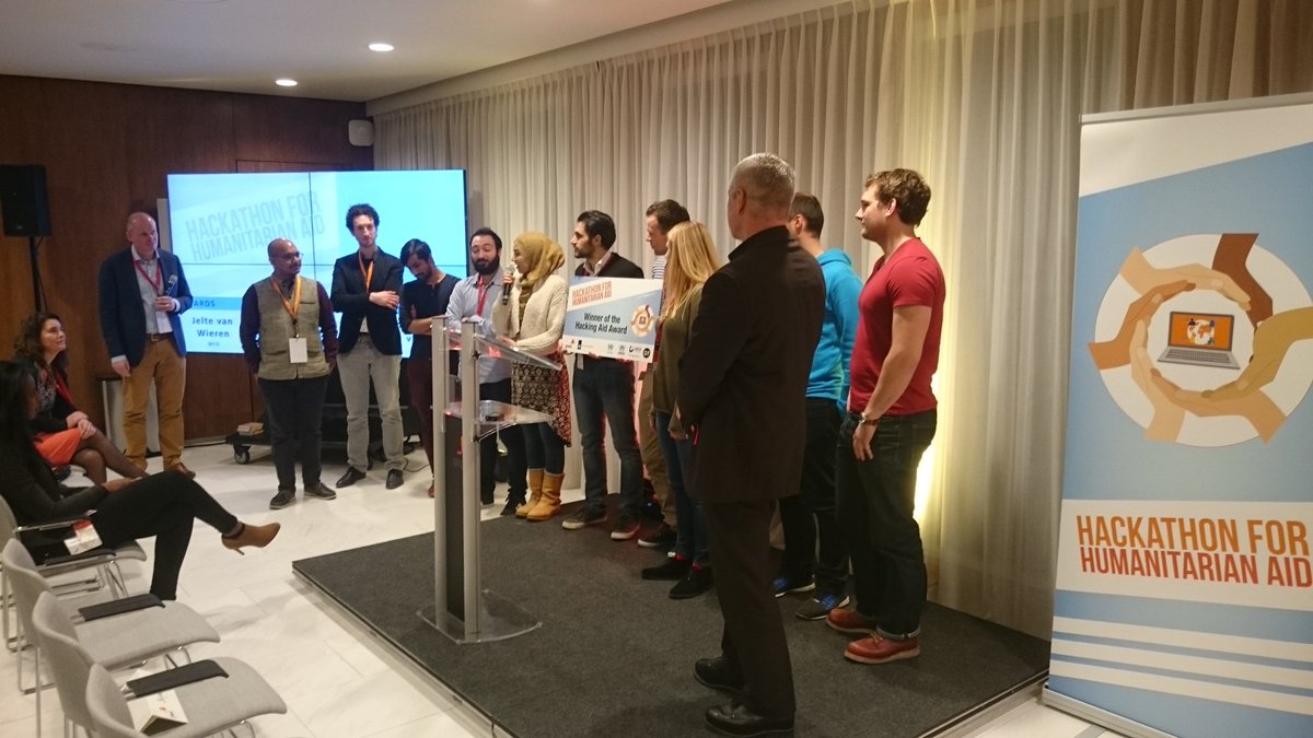 BerlinThinking's tweet photo. Congratulations to all winners & participants of #HackingAid hackathon. It was a great pleasure. Let's keep in touch on @Techfugees. https://t.co/HzEPIMdhWP