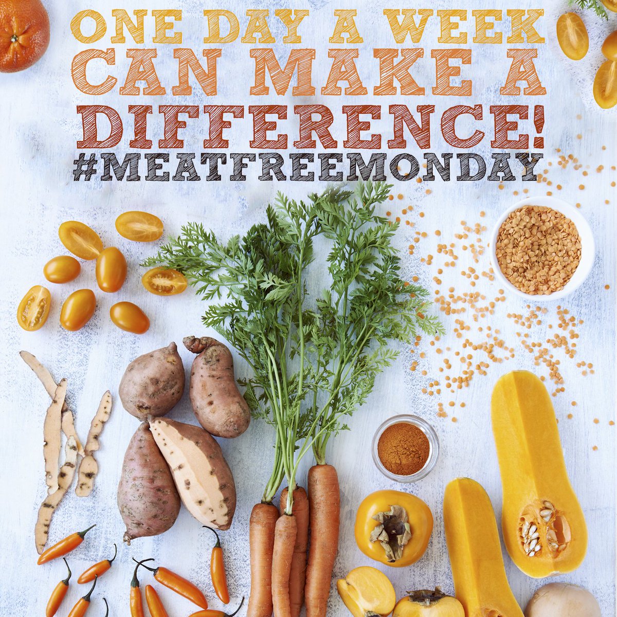 MeatFreeMonday's tweet photo. One day a week can make a difference! #MeatFreeMonday 💪🏼 https://t.co/9t78EnG8gP