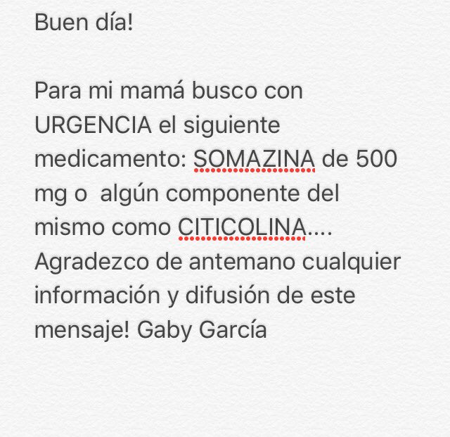 gabygarcia_p's tweet photo. Con urgencia necesito este medicamento para mi mamá, SOMAZINA DE 500 mg! Agradezco cualquier información! https://t.co/Mw5NbnREJl