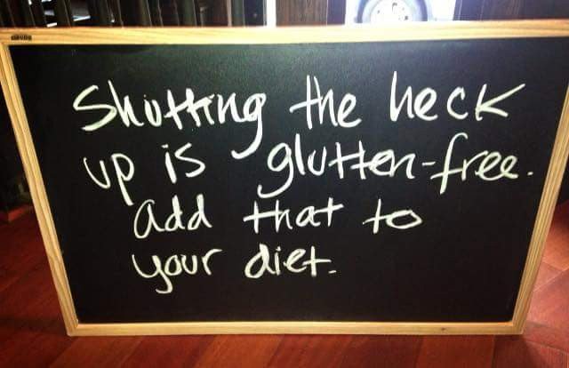 Again, NOT COOL. Let's just alienate your potential #glutenfree customers with your dumb chalkboard <a href="/smithsbarphl/">smithsbarphilly</a> <a href="/SmithsBarPhilly/">Smiths Restaurant</a>