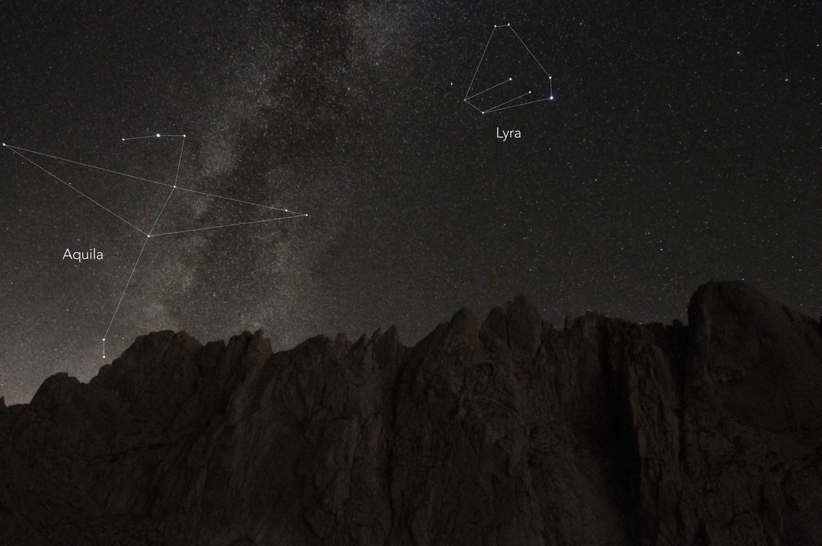 Pietro Francia (@pietro_francia) on Twitter photo Lyra and Eagle constellations between Earth and Sky. Nikon D90, 18/f3.5, single shot. Franchetti Hut, Gran Sasso d'Italia. <a href="/TheUniverse_TM/">The Universe</a> Lyra and Eagle constellations between Earth and Sky. Nikon D90, 18/f3.5, single shot. Franchetti Hut, Gran Sasso d'Italia. <a href="/TheUniverse_TM/">The Universe</a>