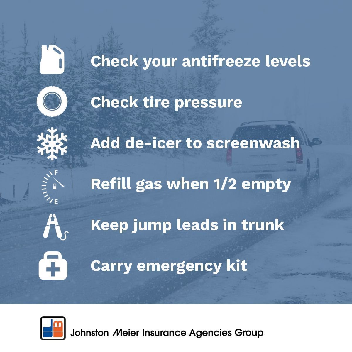JohnstonMeier's tweet photo. Remember to stay safe on the roads this season with these handy tips. https://t.co/L9YOwRCEHI #DriveBC #staysafe #jminsurance https://t.co/QZJ0lNC8CA