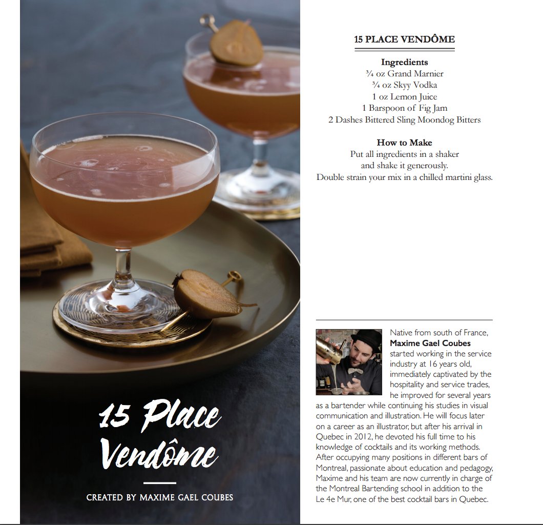 Montreal's Max Coubes presents his "15 Place Vendôme" inspired by Grand Marnier &amp; Bittered Sling Bitters. Recipe: 📸 #LeGrandSling