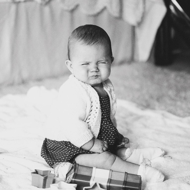 Her 'having a poo' face