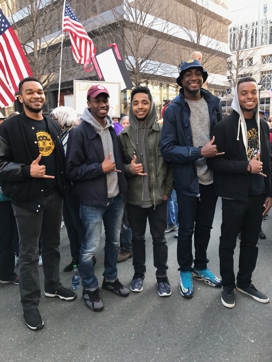 KOAlphas's tweet photo. The brothers of KO marched alongside Duke's NAACP chapter in the Moral March in Raleigh on Saturday morning. #DukeAlphas https://t.co/L8ld4mUOfB