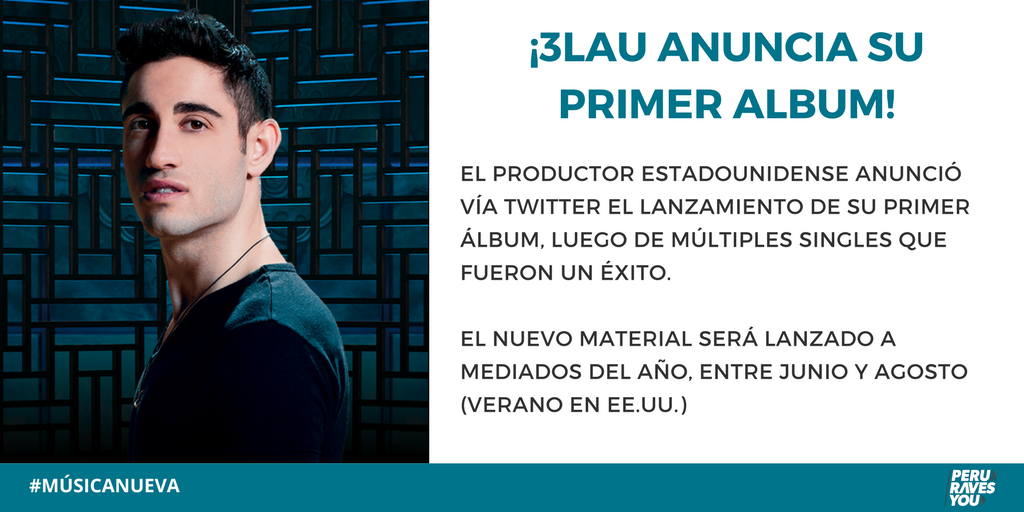 PeruRavesYou's tweet photo. ¡No podemos esperar mas por el álbum debut de @3LAU ! ❤️ https://t.co/m87uRPkN9J