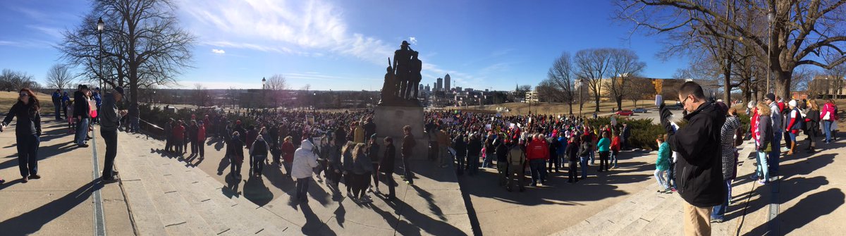 GabeForIowa's tweet photo. Marching to save #iaworkers #iateachers https://t.co/kK0rJAyBDx