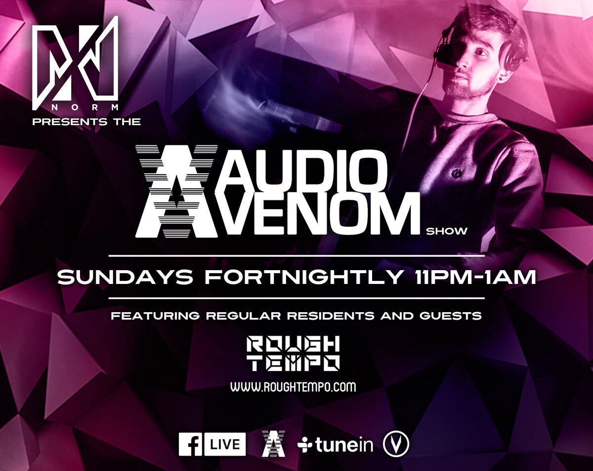 domwhiting's tweet photo. Tonights @audiovenomuk show is looking to be lively!! Catch myself b2b with head honcho Dokerty alongsides @MC_Mozman live on @RoughTempo!! https://t.co/3QQ4EuPOnz