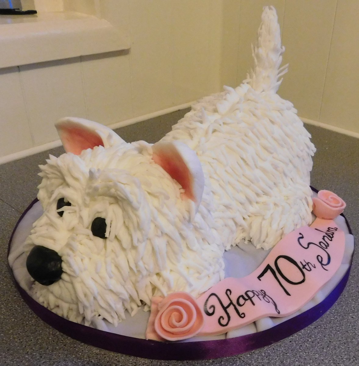 BarbsCakes's tweet photo. West highland terrier for a 70th birthday xx https://t.co/44PkVfh33O
