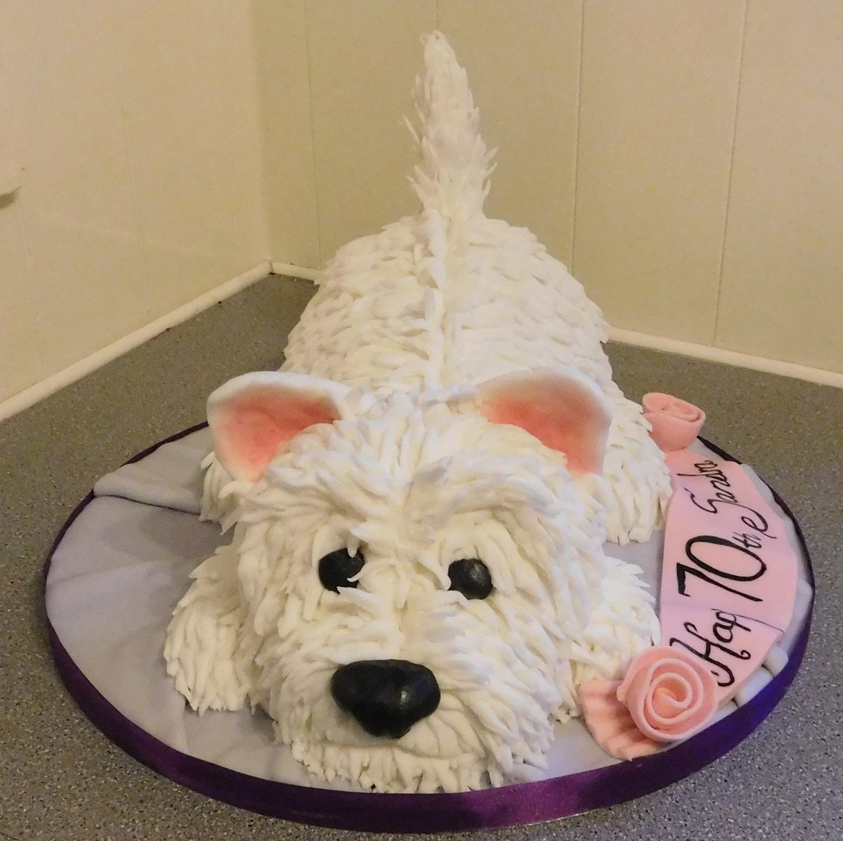 westie birthday cake