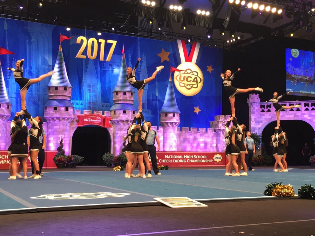 UCAupdates's tweet photo. The crowd went WILD over Pineland Regionals Wildcats Medium Varsity! #UCAnationals https://t.co/Gb2PEPtthI