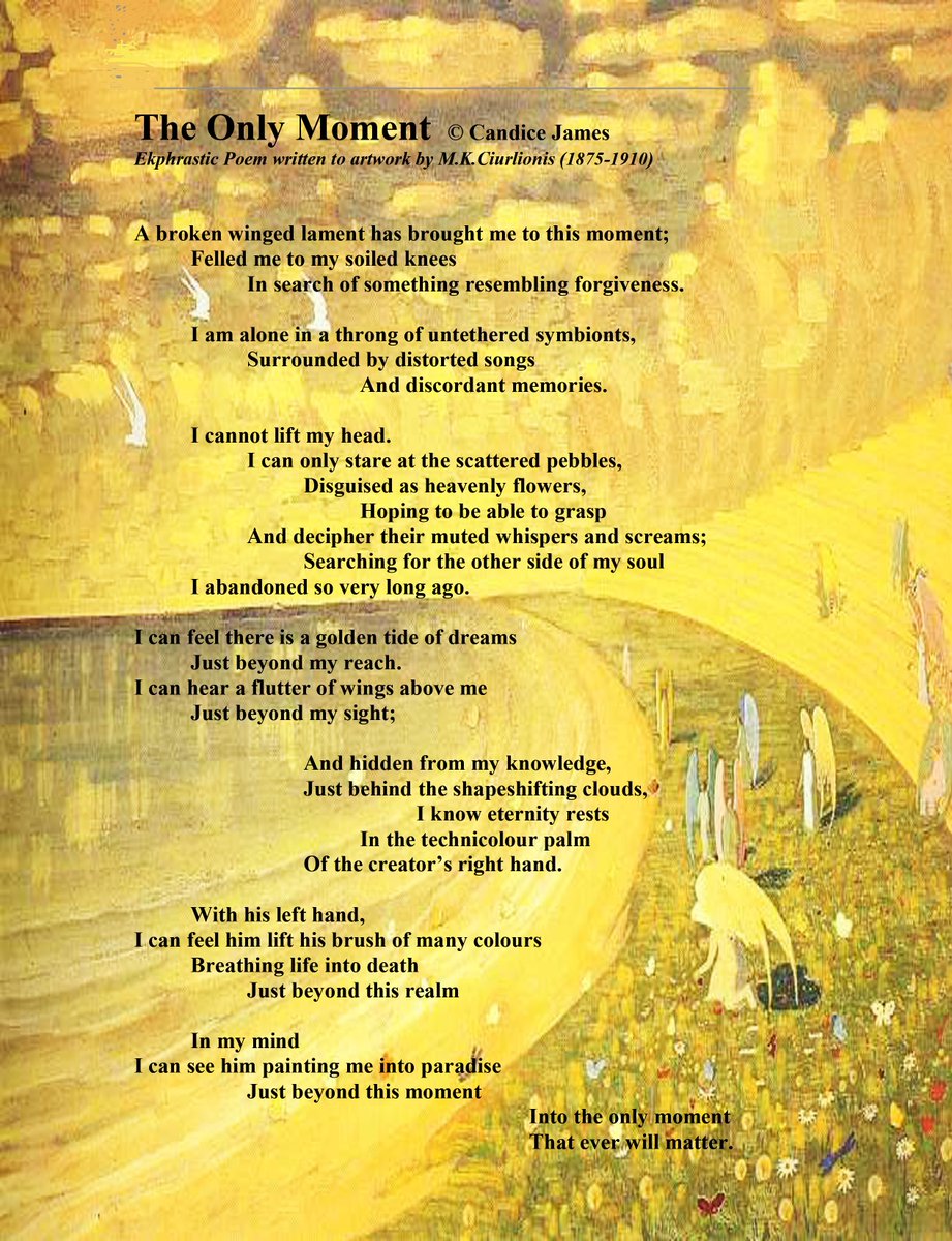 candicejames7's tweet photo. EKPHRASTIC POEM "The Only Moment" written by Candice James to painting by Mikalojus Ciurlionis (1875-1911) https://t.co/vtlXh0ZdLk