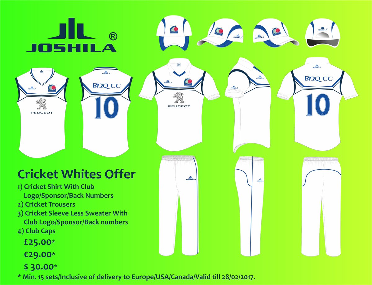 joshilasports's tweet image. JOSHILA Cricket Whites Offer.