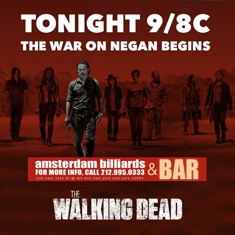 WalkingDeadBAR's tweet photo. Tonight! The War Begins on Negan!! #TWD https://t.co/ASUwoFMyuP