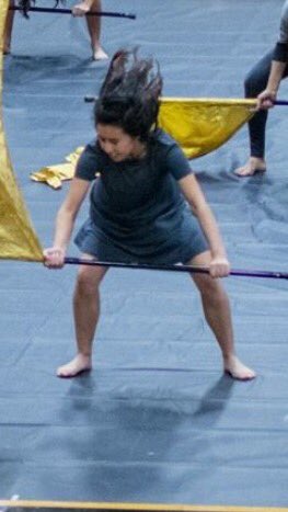 ashmellao's tweet photo. colorguard is an artistic means of expression. I feel so beautiful when I get the chance to perform 😊 https://t.co/2xe2MDgsYo