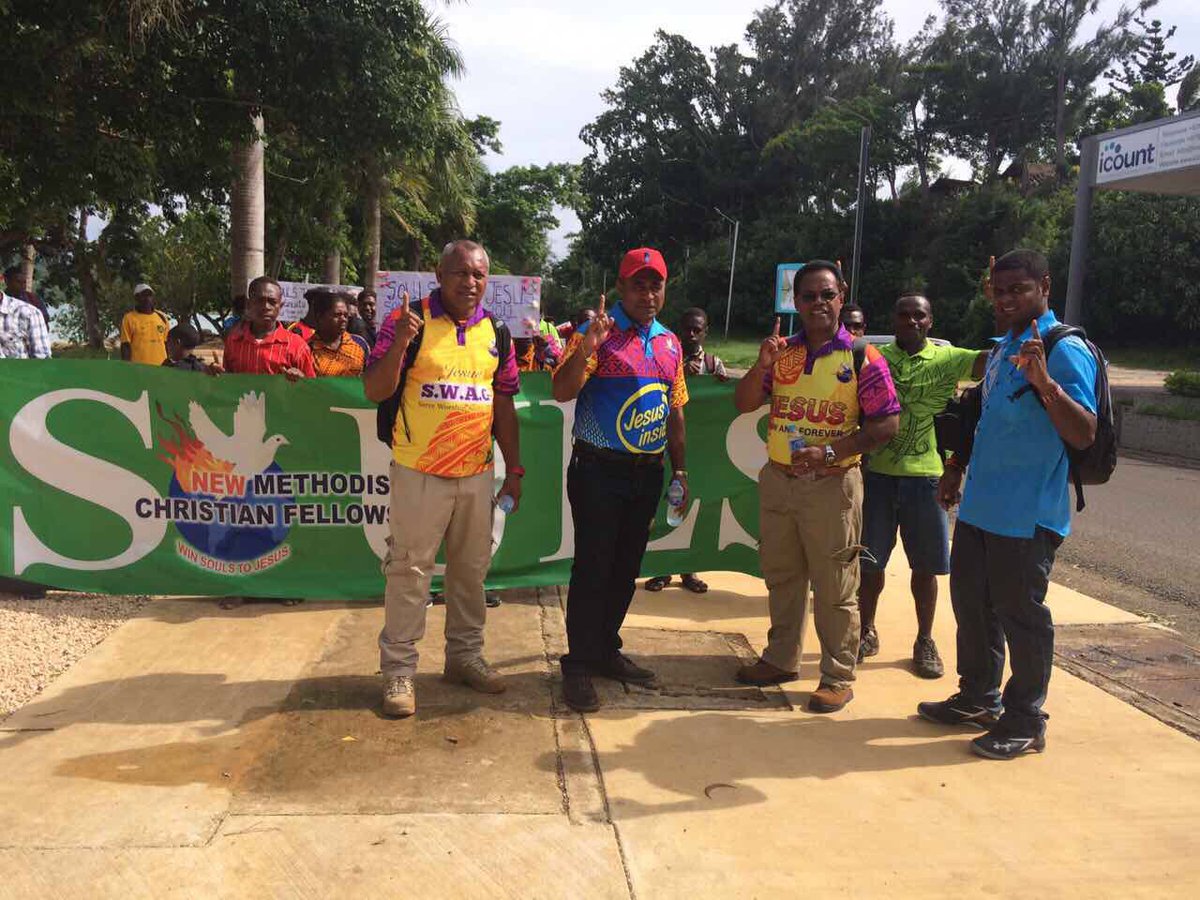 souls2Jesus's tweet photo. Before marching through town declaring #JESUSisLORD #VANUATU #NCF #SOULStoJESUS #NCFYouthRally2017 #GSofNCF #JESUSisLORD #spAtunaisaVulaono https://t.co/RsRpRJEVCt