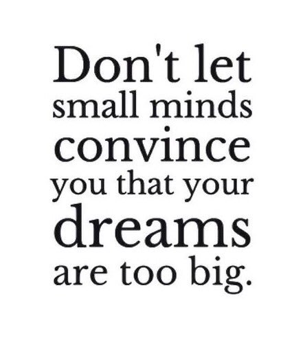 ModernMandingo's tweet photo. Don't let small minds convince you that your dreams are too big. 
#ThinkBIGSundayWithMarsha 
#inspiration #DreamBig https://t.co/1XpZUnJCLj