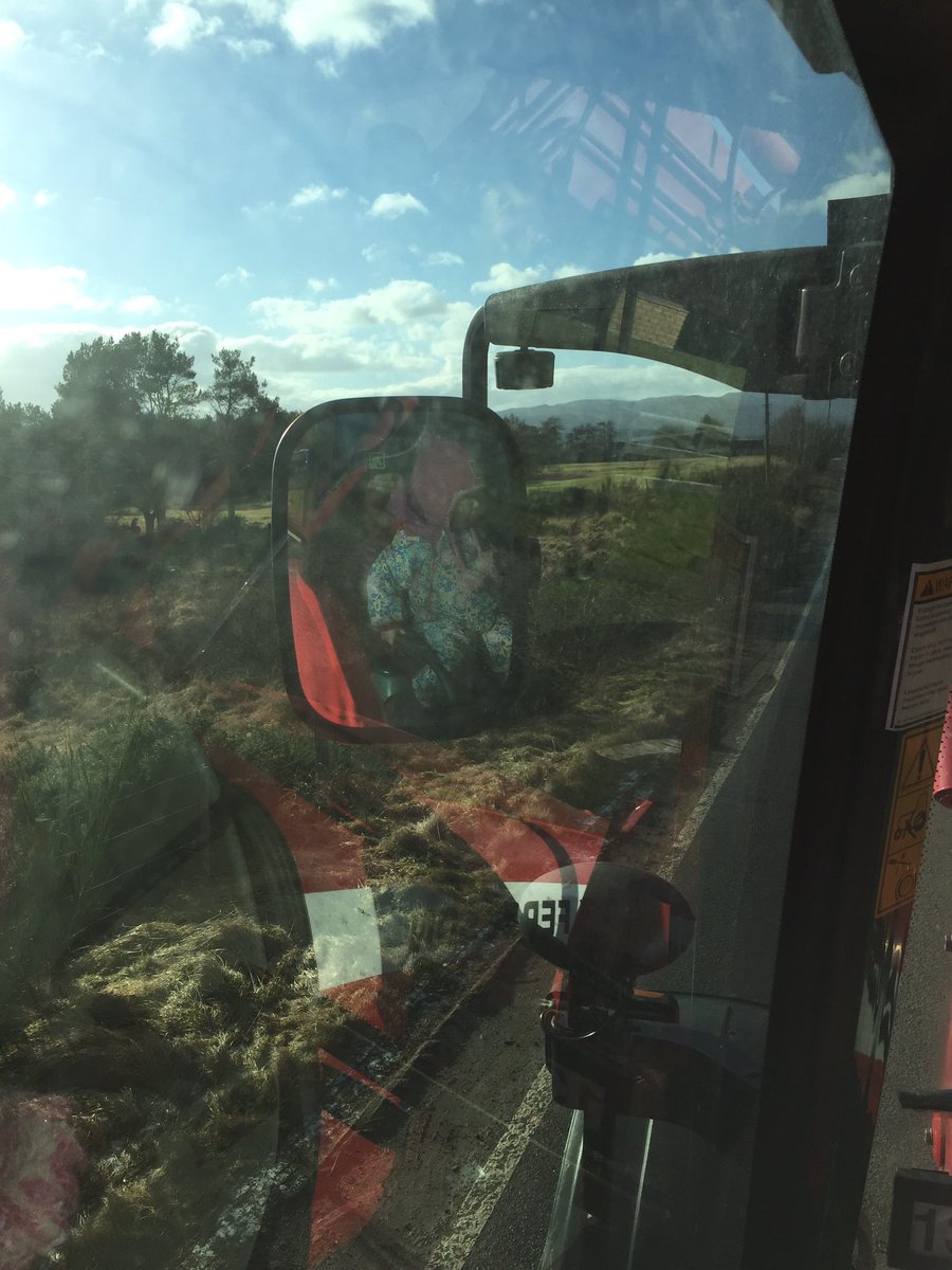 Toddler in a tractor! #highlands #scotland #croft225 #chickens