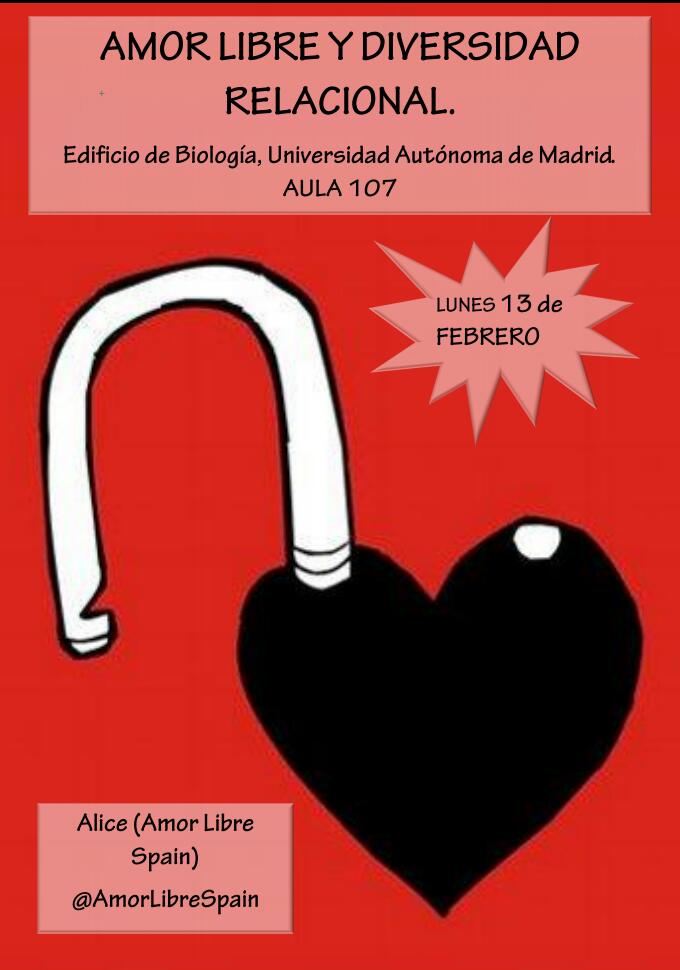 JornadasTMBB's tweet photo. ¡Última semana de Jornadas! Lunes 13 a las 13:30 AULA 107 'AMOR LIBRE Y DIVERSIDAD RELACIONAL' con @AmorLibreSpain https://t.co/tIdHNHzuWf