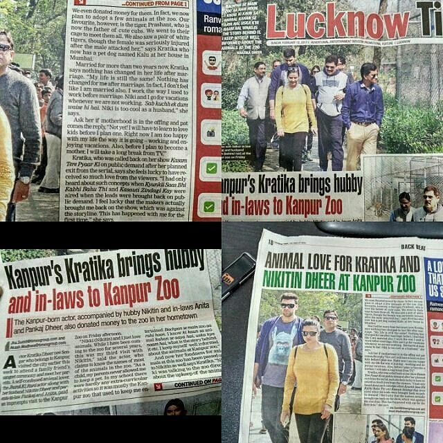Mhm62941Mh's tweet photo. the stars kratika Sengar Dheer and nikitin Dheer with all family Dheer visit lucknow and kanpur zoo https://t.co/pQbjFcb0gt