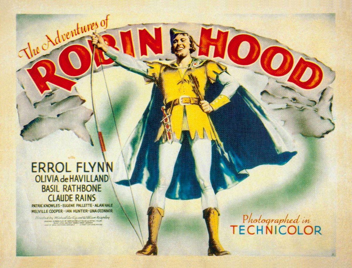 TimelessMovieM's tweet photo. And here is a lobby card from The Adventures of Robin Hood starring Errol Flynn. Incredibly rare card! https://t.co/tVTosH97Et