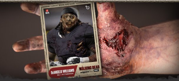 ToppsDigital's tweet image. is that @DeAngeloRB on the #TalkingDead? We've never seen that side of him! @AMCTalkingDead @ToppsTWD