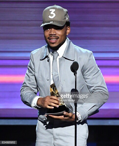 Chance_Direct's tweet photo. .@chancetherapper accepts #GRAMMYs for Best Rap Album 'Coloring Book' #Chanc3 https://t.co/howULn3nBT