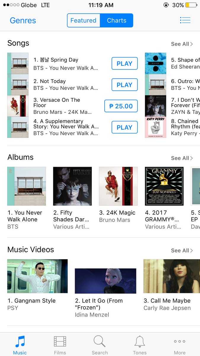 eye_reese's tweet photo. BTS SLAYING PH ITUNES CHART! DON'T TOUCH MEEEEEHHHH! 😭💜 #YouNeverWalkAlone #SpringDay #NotToday #ASSYNWA #YOU_NEVER_WALK_ALONE https://t.co/B92OABrn87