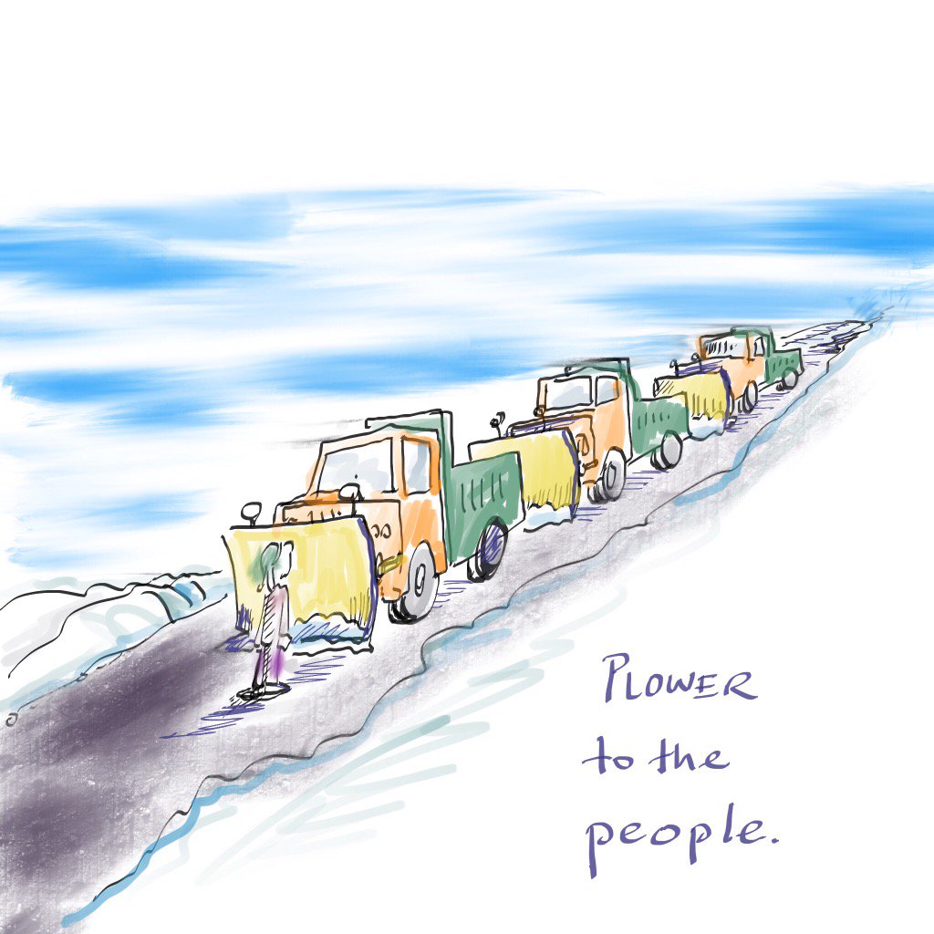drmaypole's tweet photo. #Plower to the People. #SnowDay2017 #snowplow #pedestrians #winter https://t.co/v4PXnBCuUZ