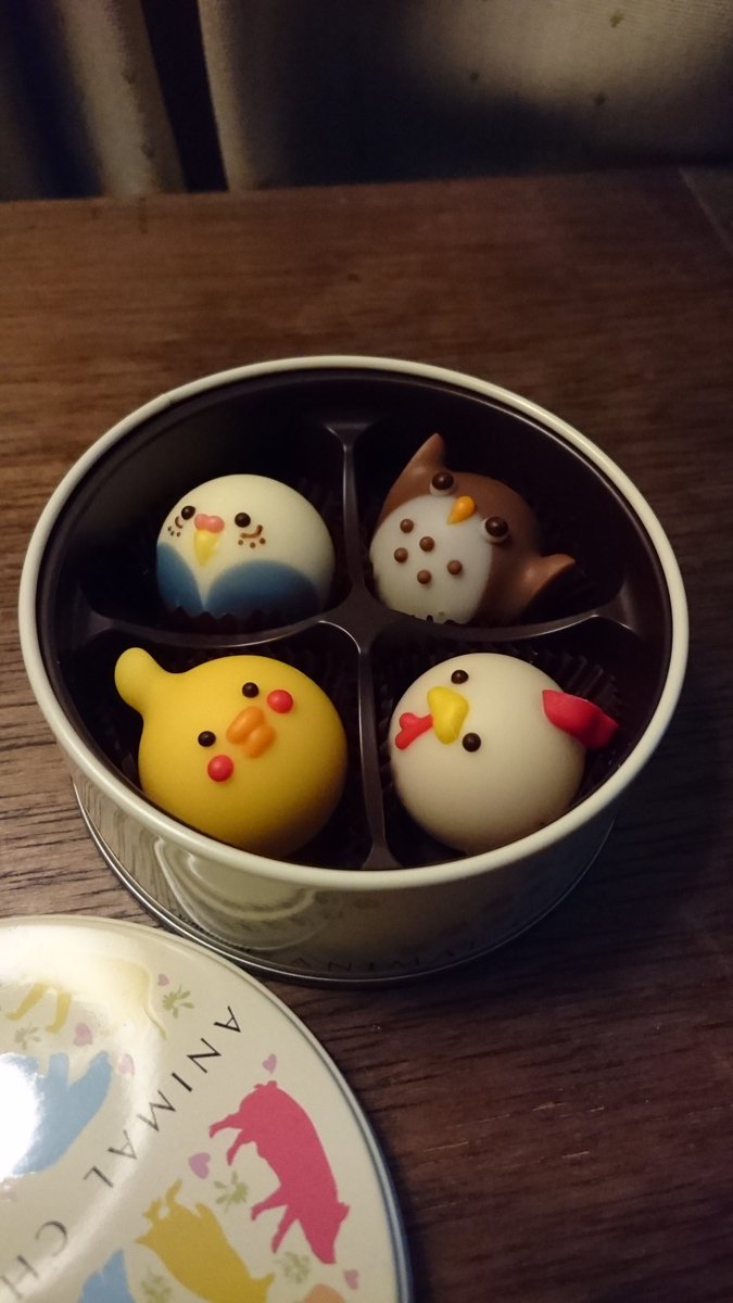 佐藤和由 絶滅屋 おチョコ様を頂きました 可愛い入れ物だなぁと思っていたら中身はもっと可愛かった Tvでお菓子などを 可愛くて食べるのが可哀想 とか言ってるのを見ると 何言ってやがんでぃ と思ってたけど 初めてその気持ちが分かった