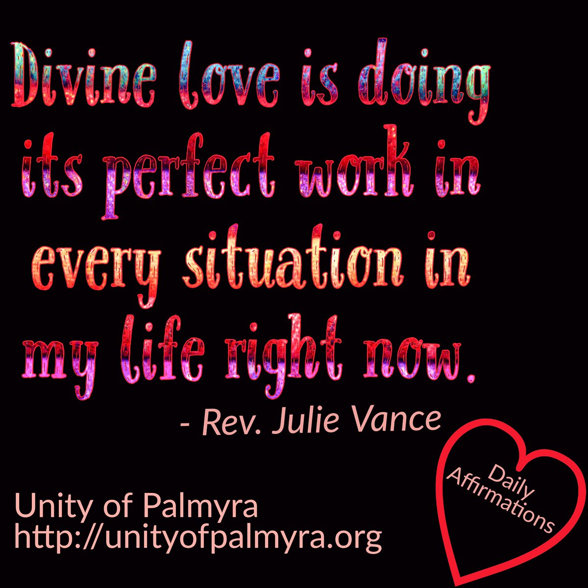UnityOfPalmyra's tweet image. #unity #love #affirmations @LivingUnity @unityinharlem @UnityRichmond @UnityofMesa @UnityofLH @DailyWordMag #meditation