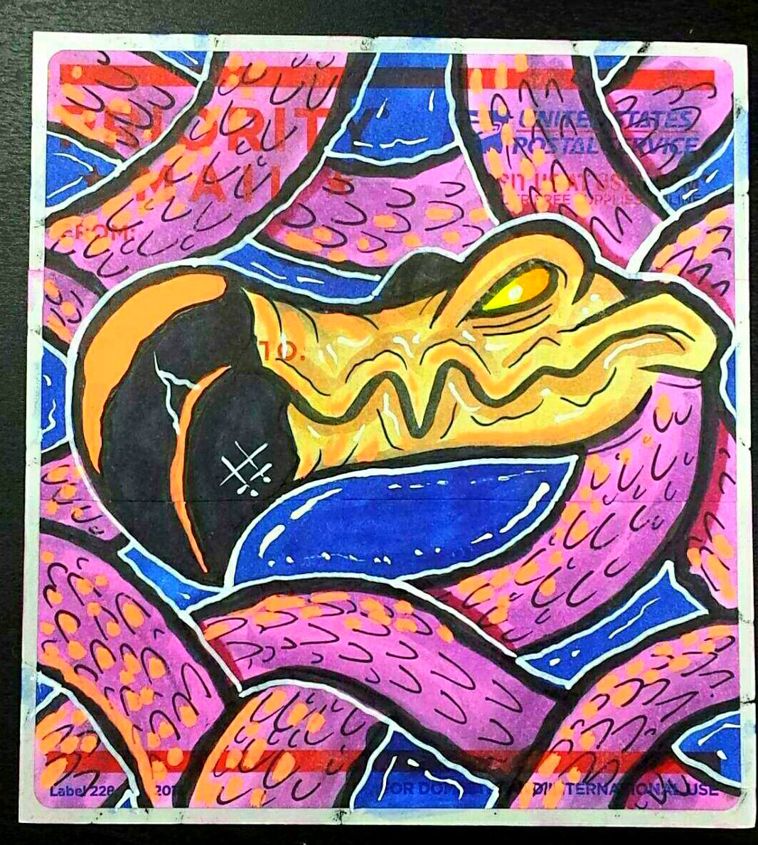 Turilla_cds's tweet photo. Flamingo snake #slaps #stickerporn #label228 #copic #sharpie #turilla https://t.co/eSHqs1GfWn