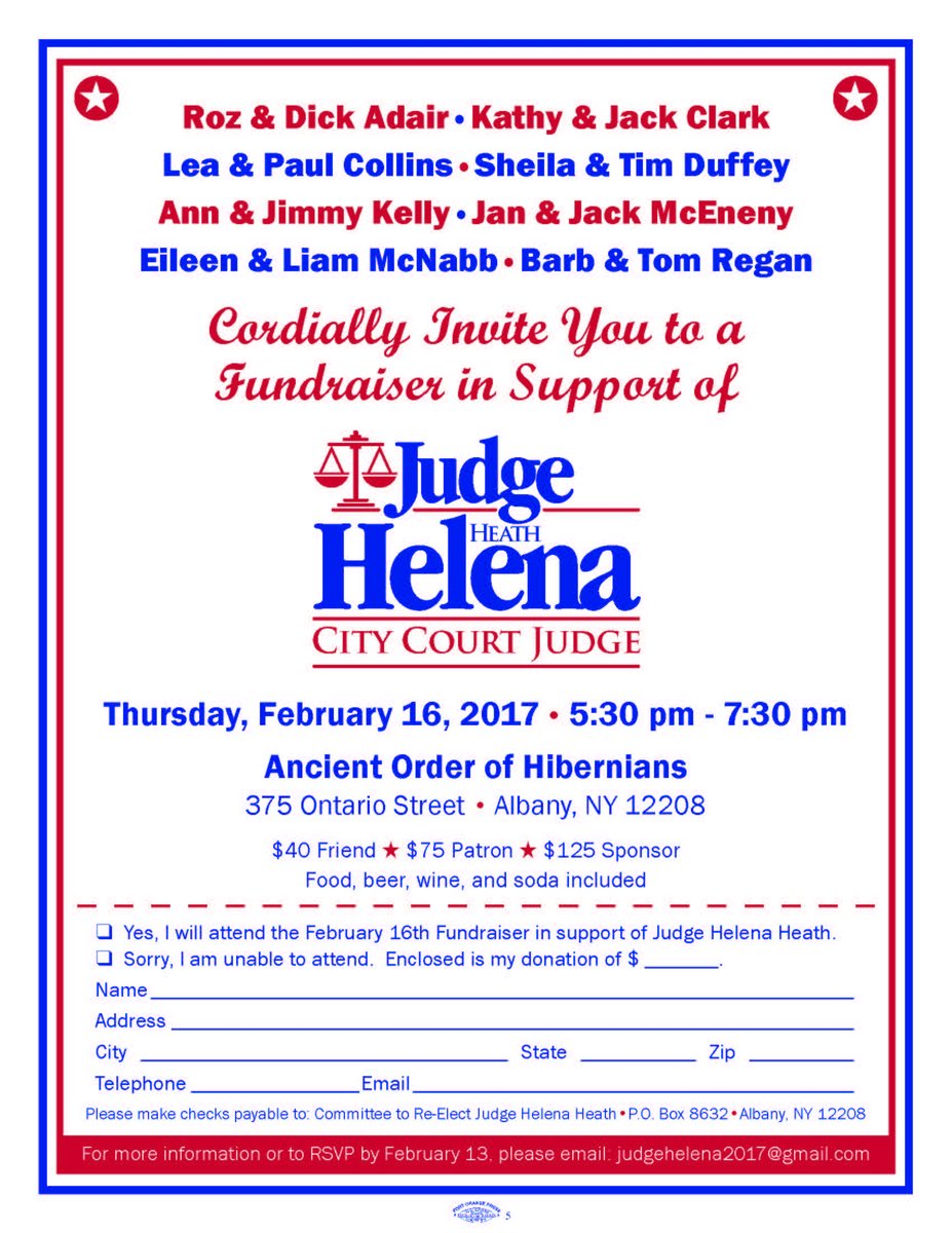 acdems's tweet photo. Fundraiser in support of Judge Helena February 16 @ Ancient Oder of Hibernians starting at 5:30 #acdems #JudgeHelena https://t.co/LsWvcnCmaH