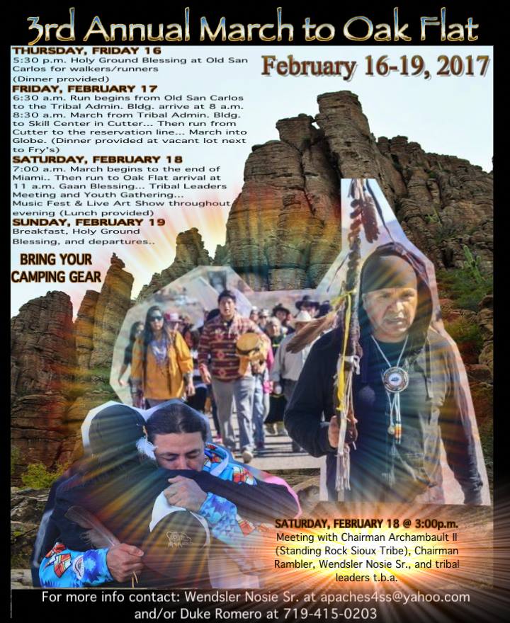 If you are in or near AZ mid-Feb, please come support #SacredOakFlat #ApacheStronghold.