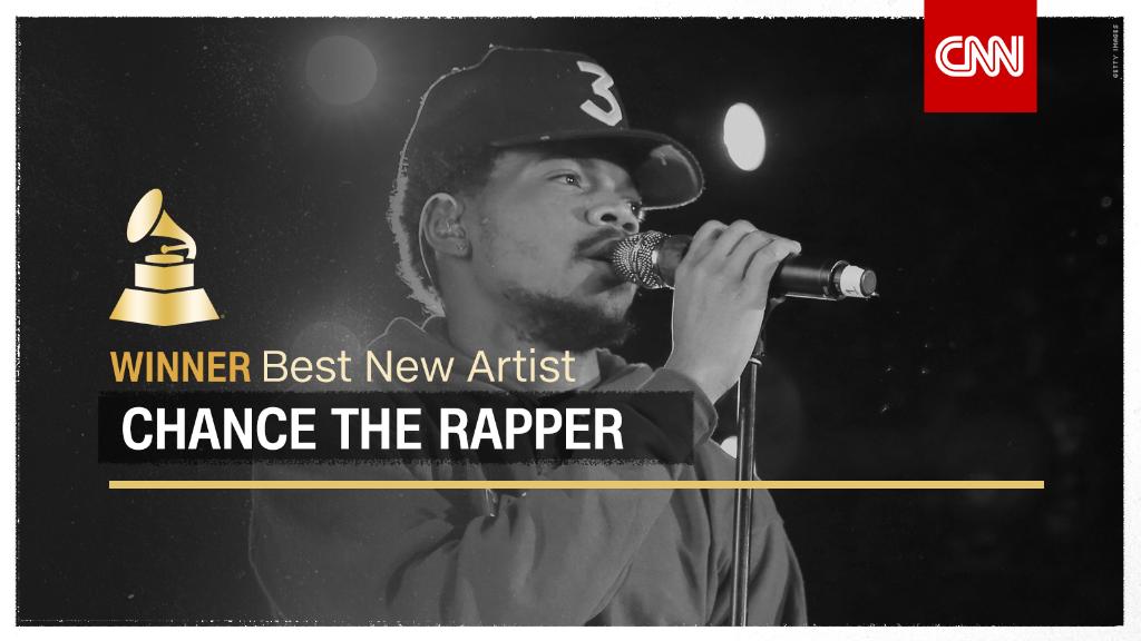 CNNent's tweet photo. .@chancetherapper wins Best New Artist. https://t.co/nyd9GSBKAr #GRAMMYs https://t.co/aDNtvNog4L
