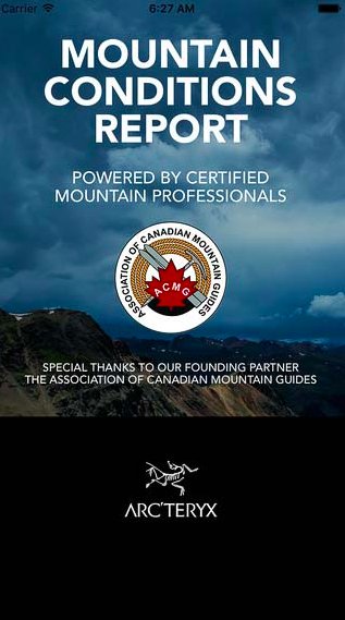 Arcteryx's tweet photo. Beta From Professional Guides @ACMGca. Learn about the Mountain Conditions Report: https://t.co/QFScEhJ3Rk https://t.co/9rNDTR4eP8
