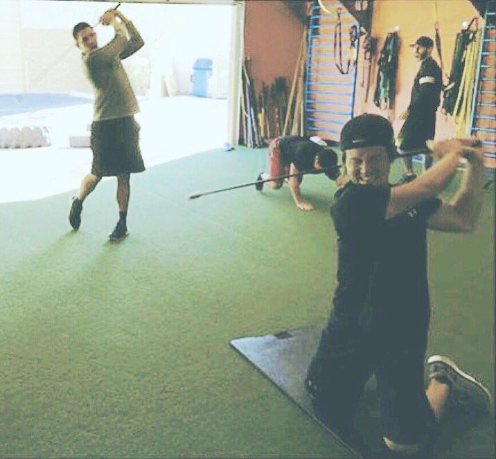 SuperSpeedGolf's tweet photo. PGA Tour players @stallingsgolf and @Richard_LeePGA getting some speed with @PFSFitness in Scottsdale. https://t.co/fB4DNdFoVQ