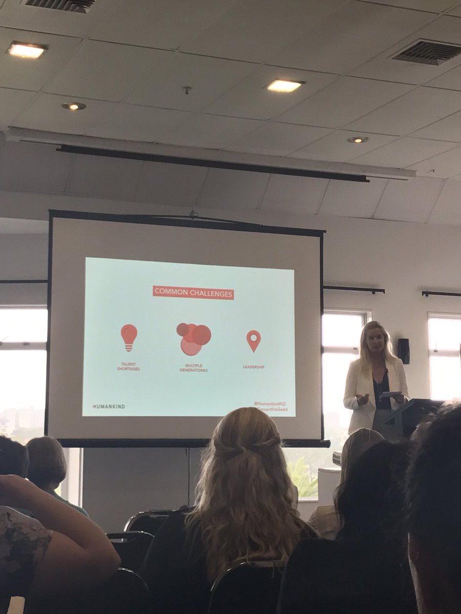 socialaotearoa's tweet photo. Future workforce challenges &amp; opps for NFP @samanthagadd @HumankindNZ #NFPConf17 "not easy to be a trail blazer" https://t.co/QfsaiONSFu