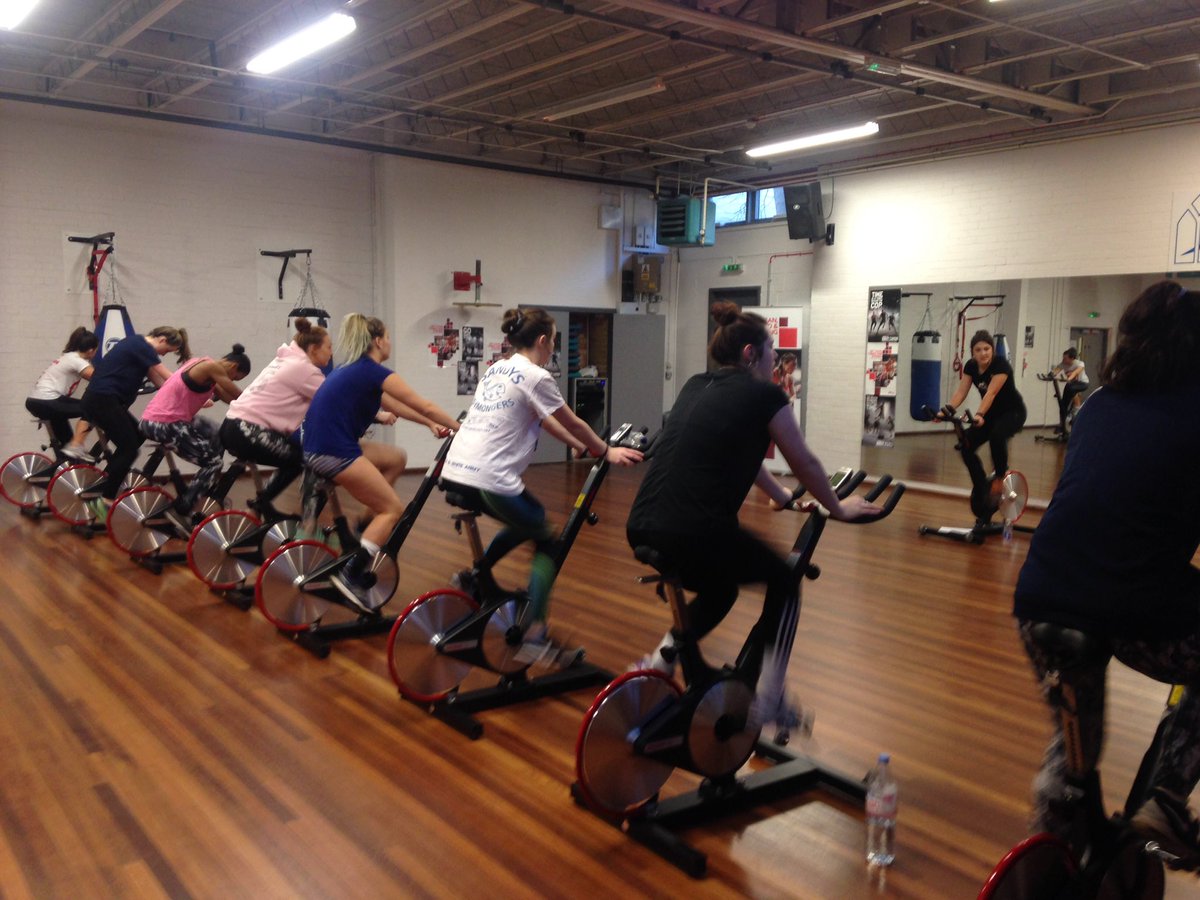 UNOSIMMS's tweet photo. @StMarys_NC surprise morning spin with @bridiebrown13 !if you fancy yourNetball a little less intense,try @SIMMSactive Netball,Thursdays 6-7 https://t.co/YoV7TakEmb