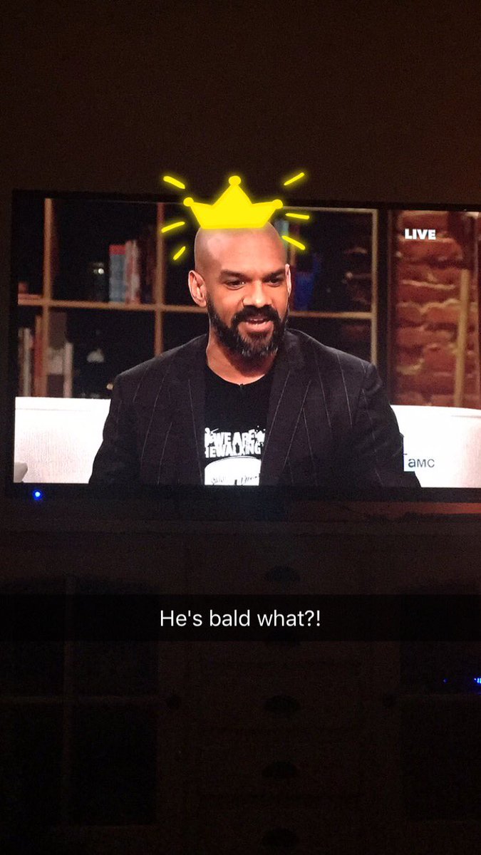 TayAnneWatkins's tweet photo. Almost as surprised as when I heard Andrew Lincoln speak with a British accent. 😂#TheWalkingDead #talkingdead #kingezekial https://t.co/DlNEaAUGzf
