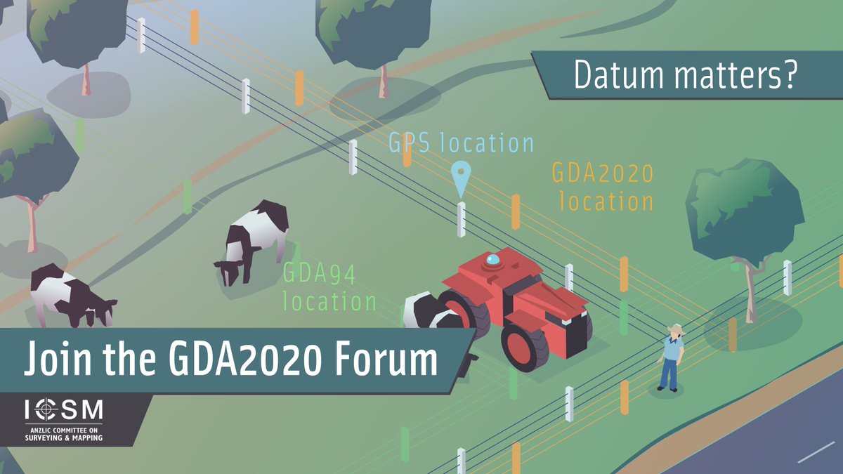 GeoscienceAus's tweet photo. Visit the new #GDA2020 online forum https://t.co/t55UcruhEa by @ICSM_gov_au for advice on converting spatial data to Australia's new #datum. https://t.co/4f8dmKbPNr