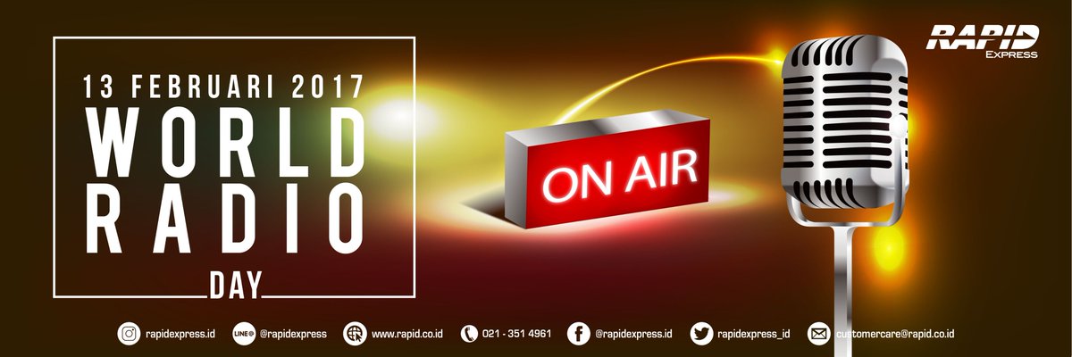 Rapidexpress_id's tweet photo. Selamat Hari radio Sedunia @RRI @jakfm @hardrockfm @GenFm @ardanradio @TraxFMJKT @Prambors dan radio-radio seluruh dunia https://t.co/ByTMOiJCq4