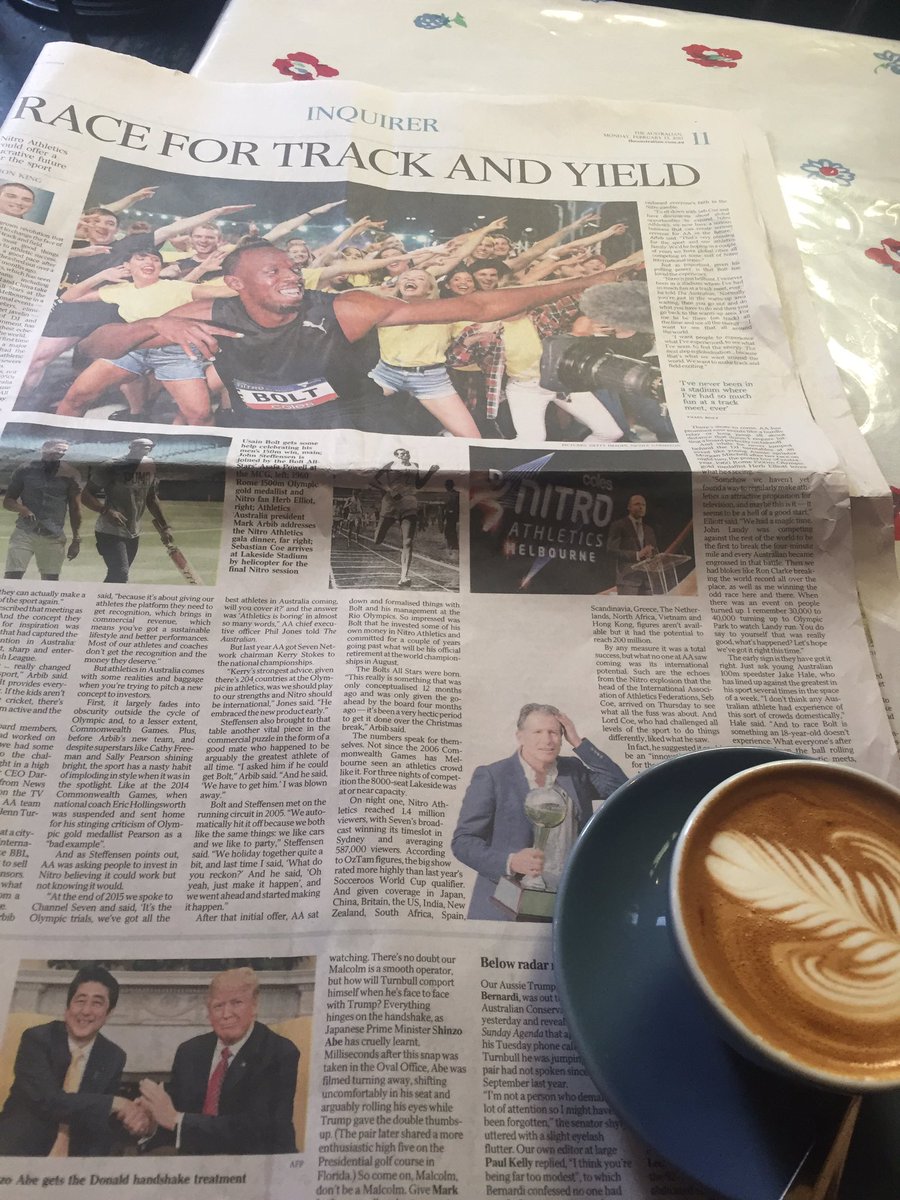 Great Monday #NitroAthletics read from Simon King in the Oz