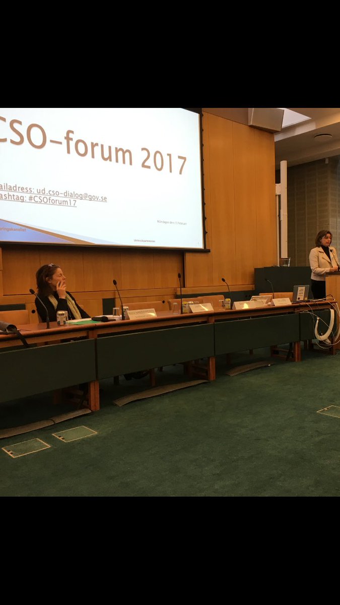 Samarb mel reg och CSOs viktigt, stärker SE engagemang för grundläggande värderingar o arb m  globala utmaningar <a href="/IsabellaLovin/">Isabella Lövin 🌻</a> #CSOforum17